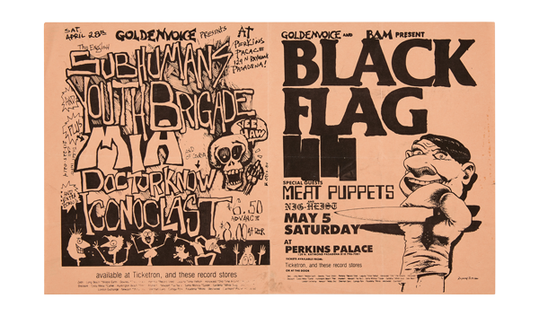 192: RAYMOND PETTIBON, BLACK FLAG, GEZA X AND THE MOMMY MEN, THE CIRCLE JERKS, STAINS, DESCEN, Black Flag at The Hideaway / Fri. Sept. 19 1980 flyer < Raymond Pettibon: The Punk 192: RAYMOND PETTIBON, BLACK FLAG, GEZA X AND THE MOMMY MEN, THE CIRCLE JERKS, STAINS, DESCEN, Black Flag at The Hideaway / Fri. Sept. 19 1980 flyer < Raymond Pettibon: The Punk