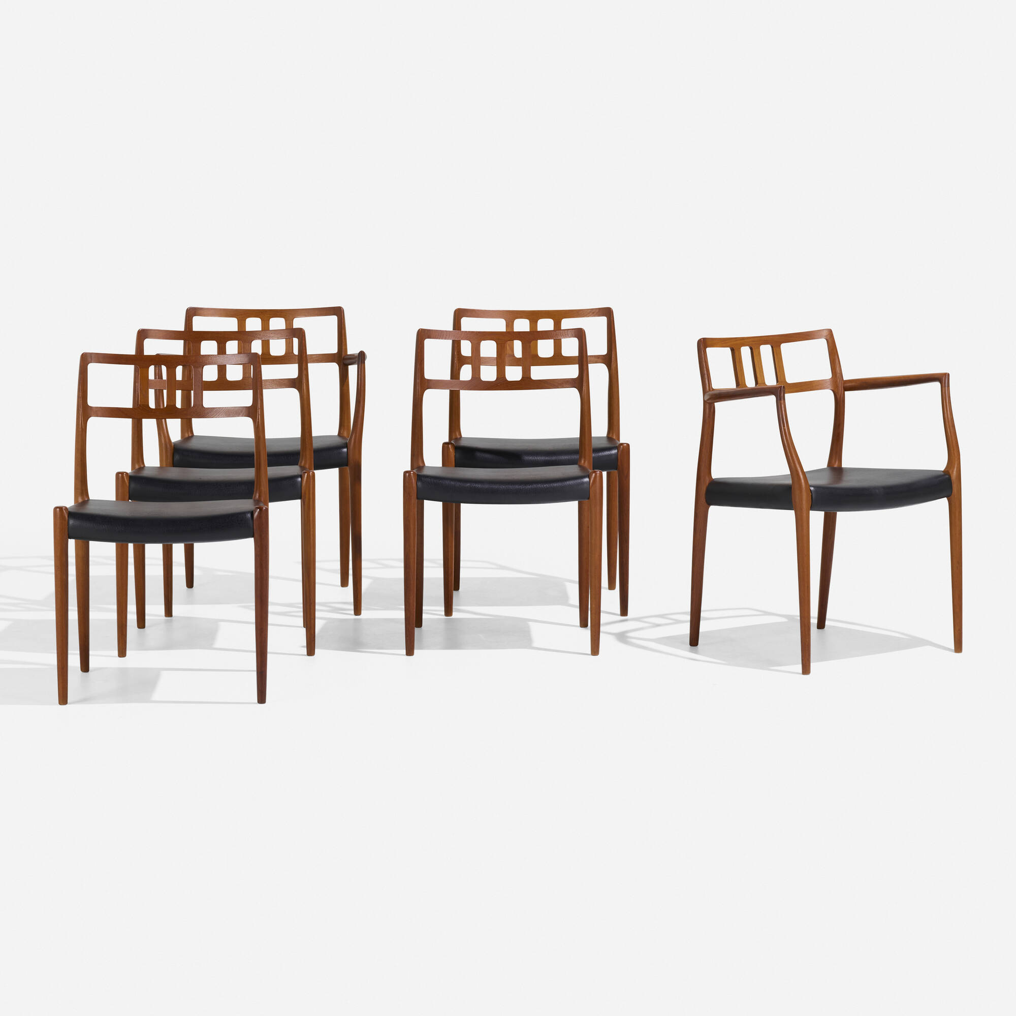 132: NIELS O. MØLLER, Dining chairs model 79, set of six 
