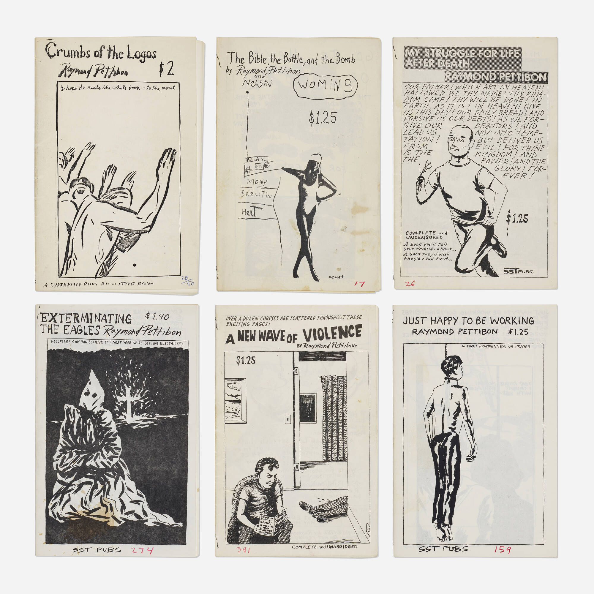 140: RAYMOND PETTIBON, Collection of six zines < 20|21 Art: The Chicago Edition, 20 April 2023 < Auctions | Wright: Auctions of Art and Design 140: RAYMOND PETTIBON, Collection of six zines < 20|21 Art: The Chicago Edition, 20 April 2023 < Auctions | Wright: Auctions of Art and Design