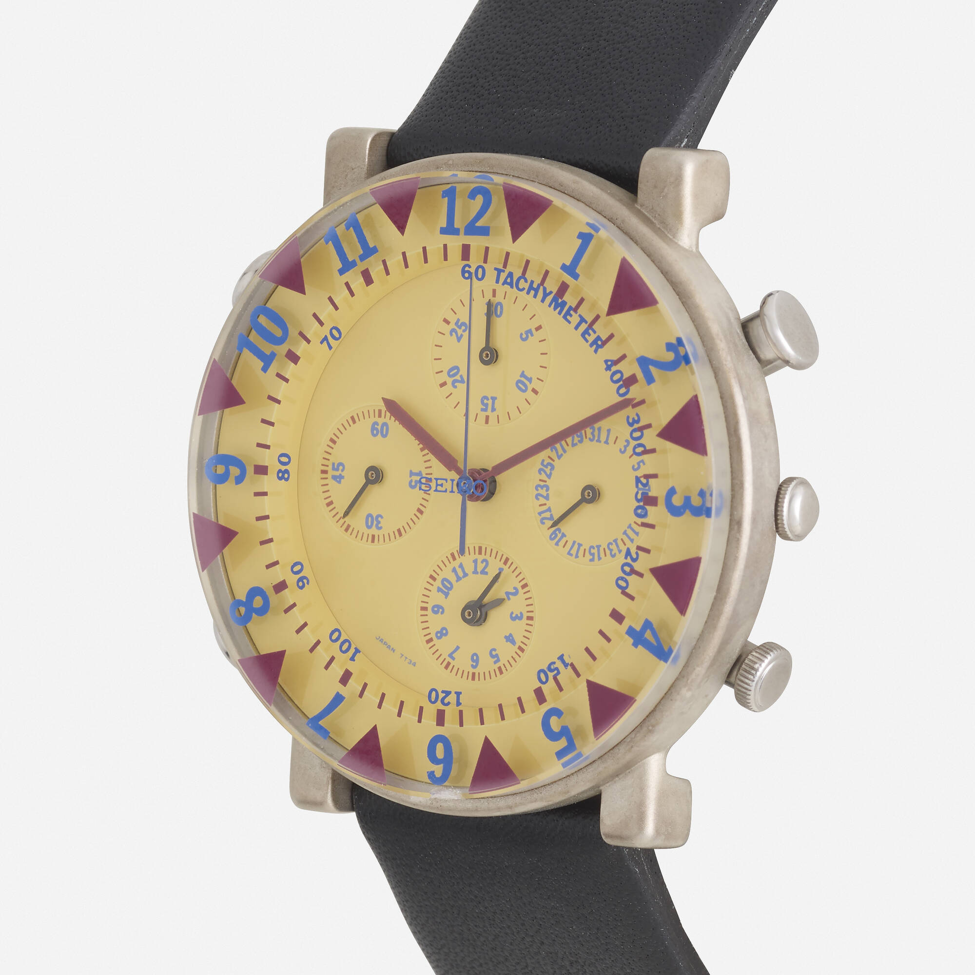 149: ETTORE SOTTSASS FOR SEIKO, '7T34-6A60' stainless steel wristwatch <  Watches: The Chicago Edit, 1 April 2022 < Auctions | Wright: Auctions of  Art and Design