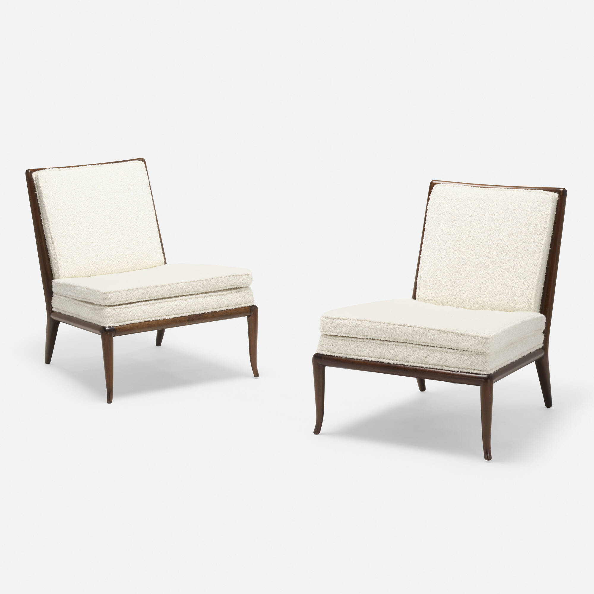 153: T.H. ROBSJOHN-GIBBINGS, Slipper lounge chairs, pair 153: T.H. ROBSJOHN-GIBBINGS, Slipper lounge chairs, pair