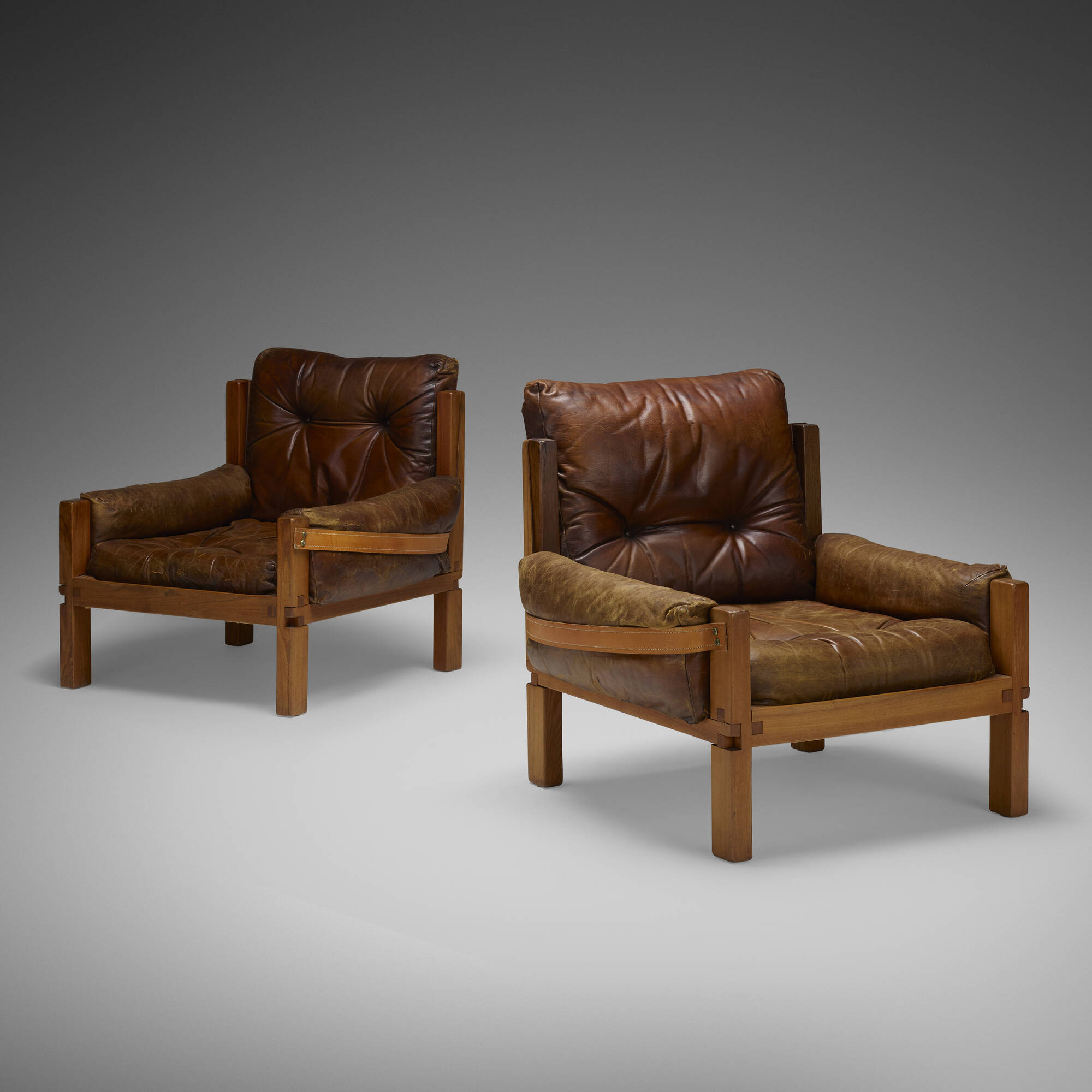 157: PIERRE CHAPO, S15 lounge chairs, pair < Design, 17 December 