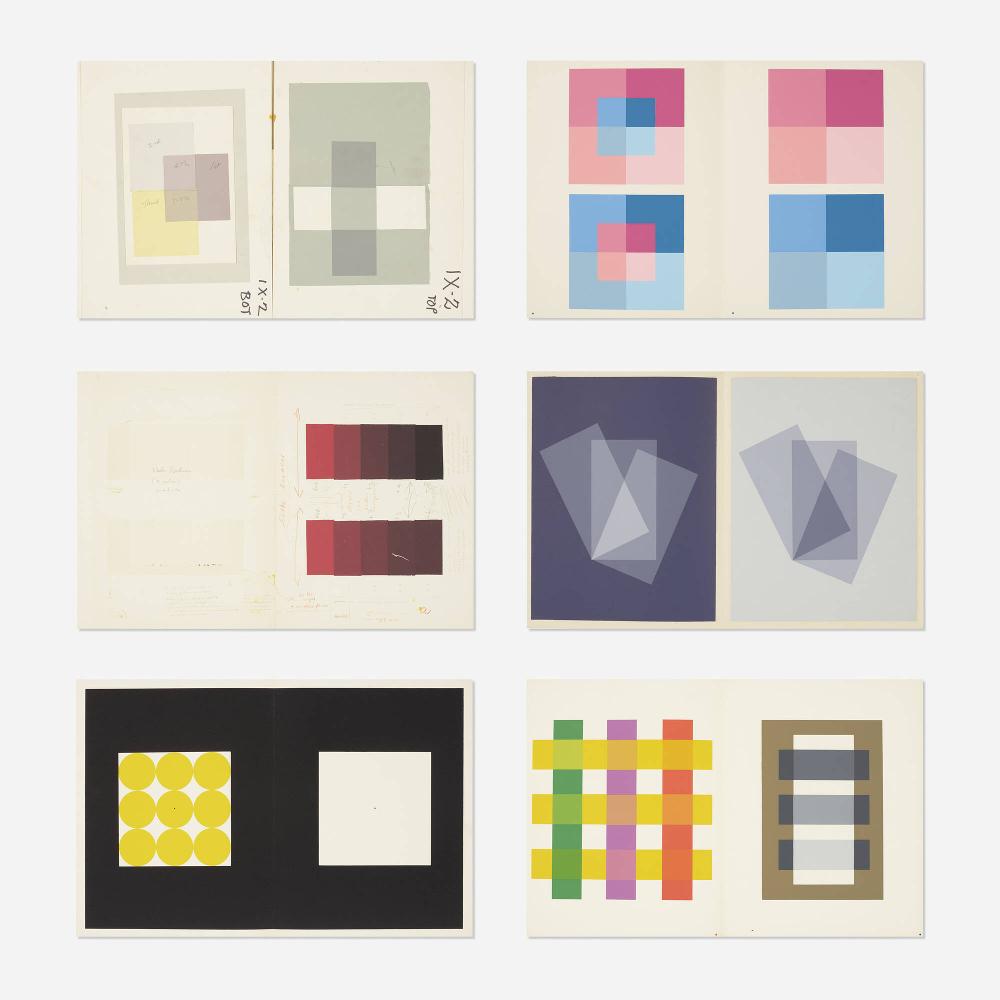 174: JOSEF ALBERS, Interaction of Color production tests