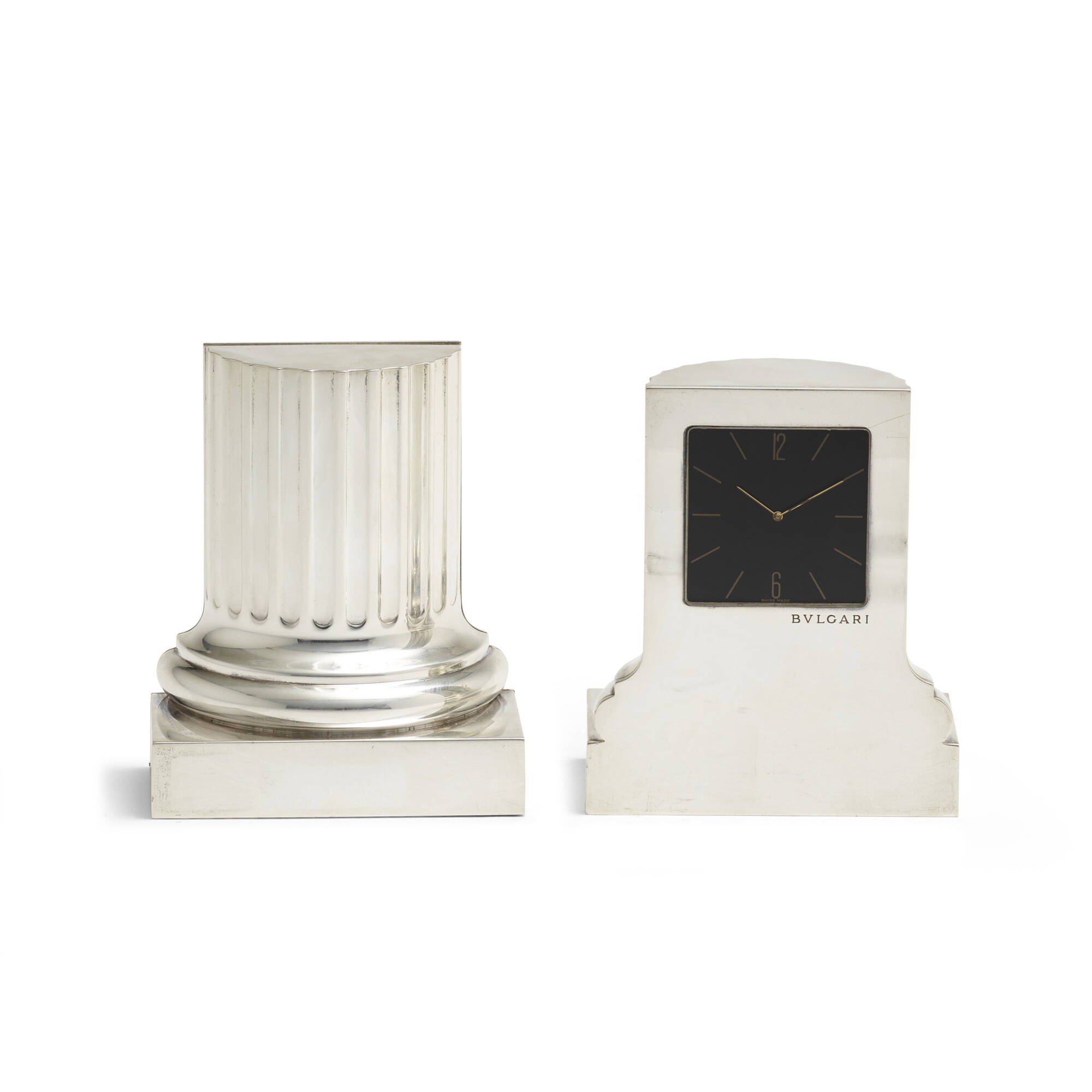 181: BULGARI, Column table clocks, set of two < A Century of Luxury &  Design, 22 July 2020 < Auctions | Wright: Auctions of Art and Design
