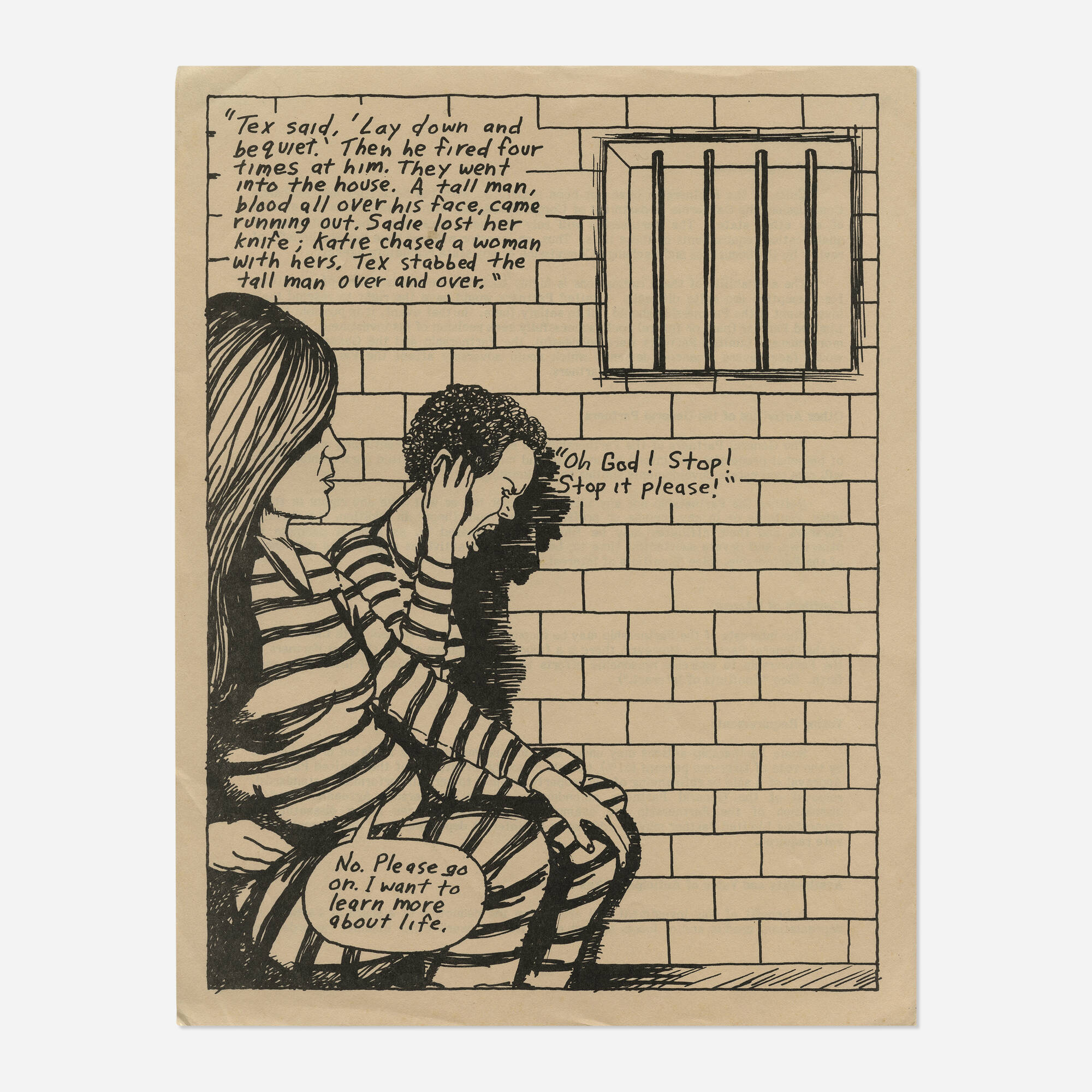 202: RAYMOND PETTIBON, Page from Tripping Corpse < Raymond