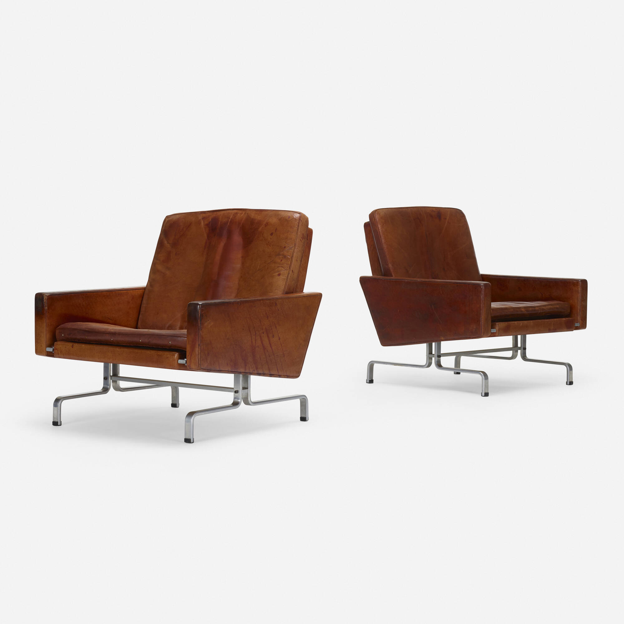 244: POUL KJAERHOLM, PK 31/1 lounge chairs, pair < Important 