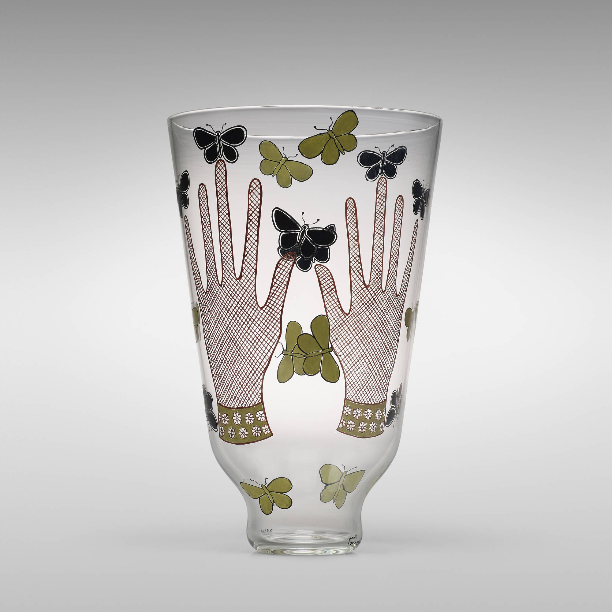 verbrand Postbode Veeg 252: PIERO FORNASETTI, Mani con Farfalle A Smalti vase < Important Italian  Glass, 13 June 2015 < Auctions | Wright: Auctions of Art and Design