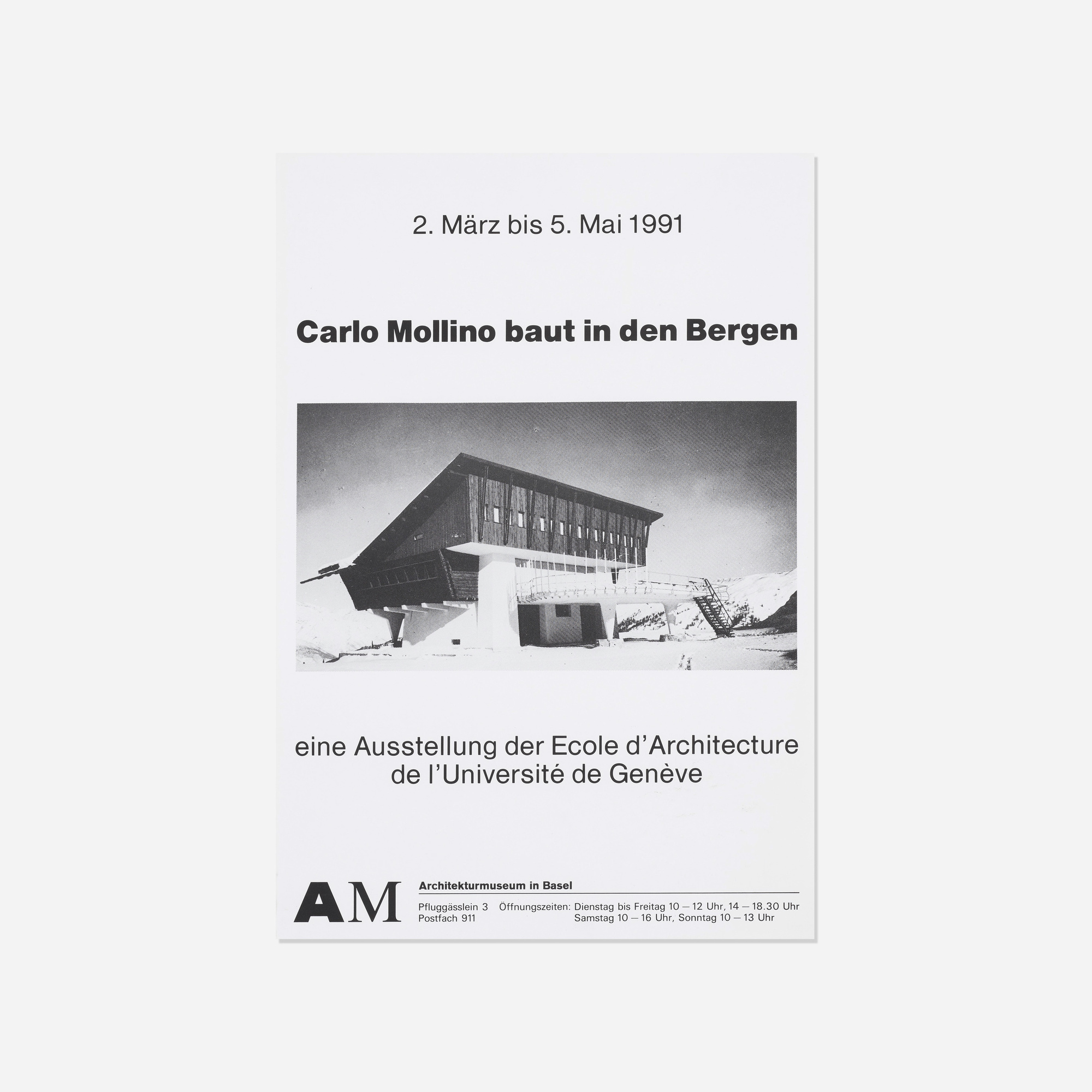 318: Carlo Mollino exhibition poster < The Boyd Collection – IV. Word + November 2018 < Auctions | Wright: Auctions of Art and Design