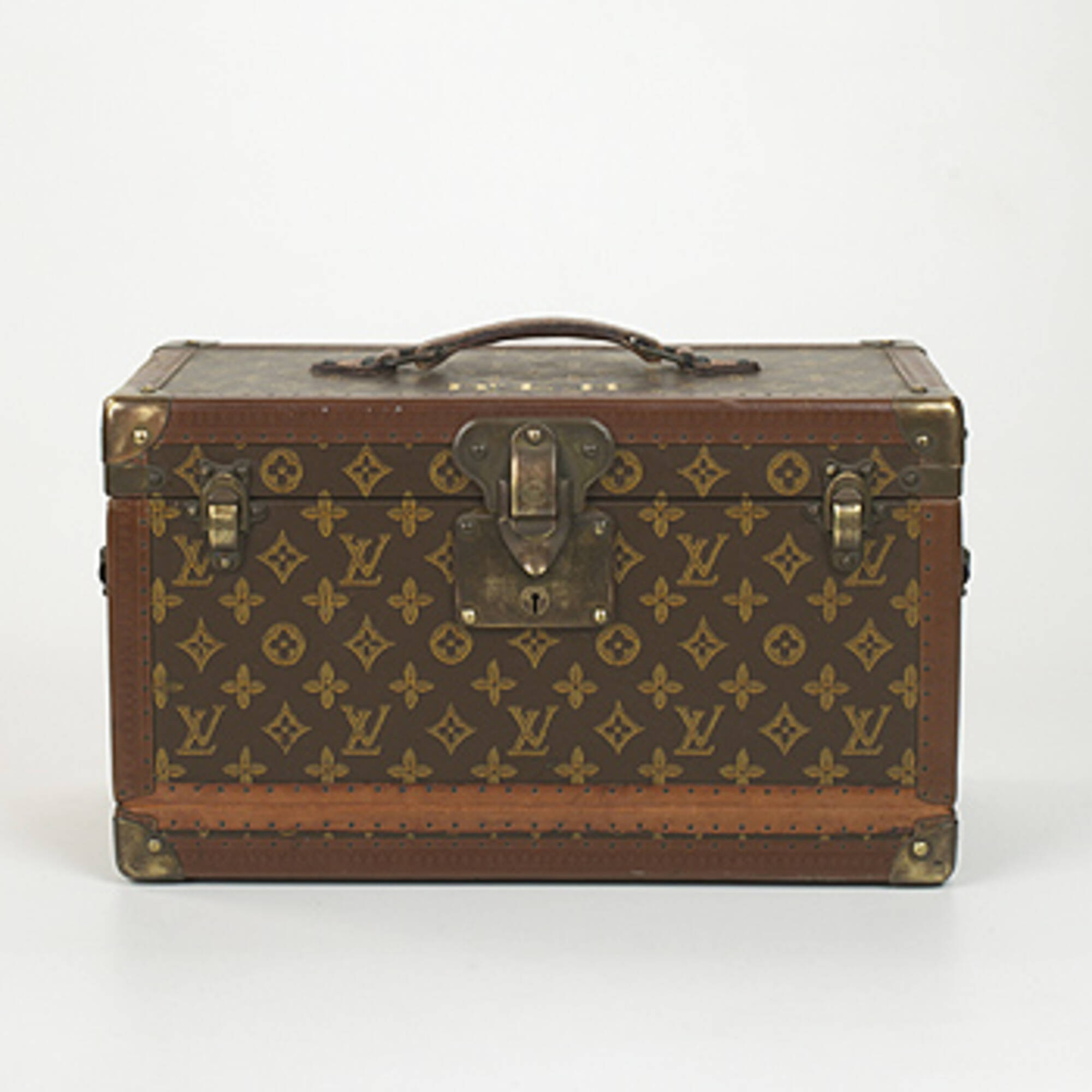 Sold at Auction: Louis Vuitton, Louis Vuitton Miniature Malle Courrier Trunk  w- Box & Papers