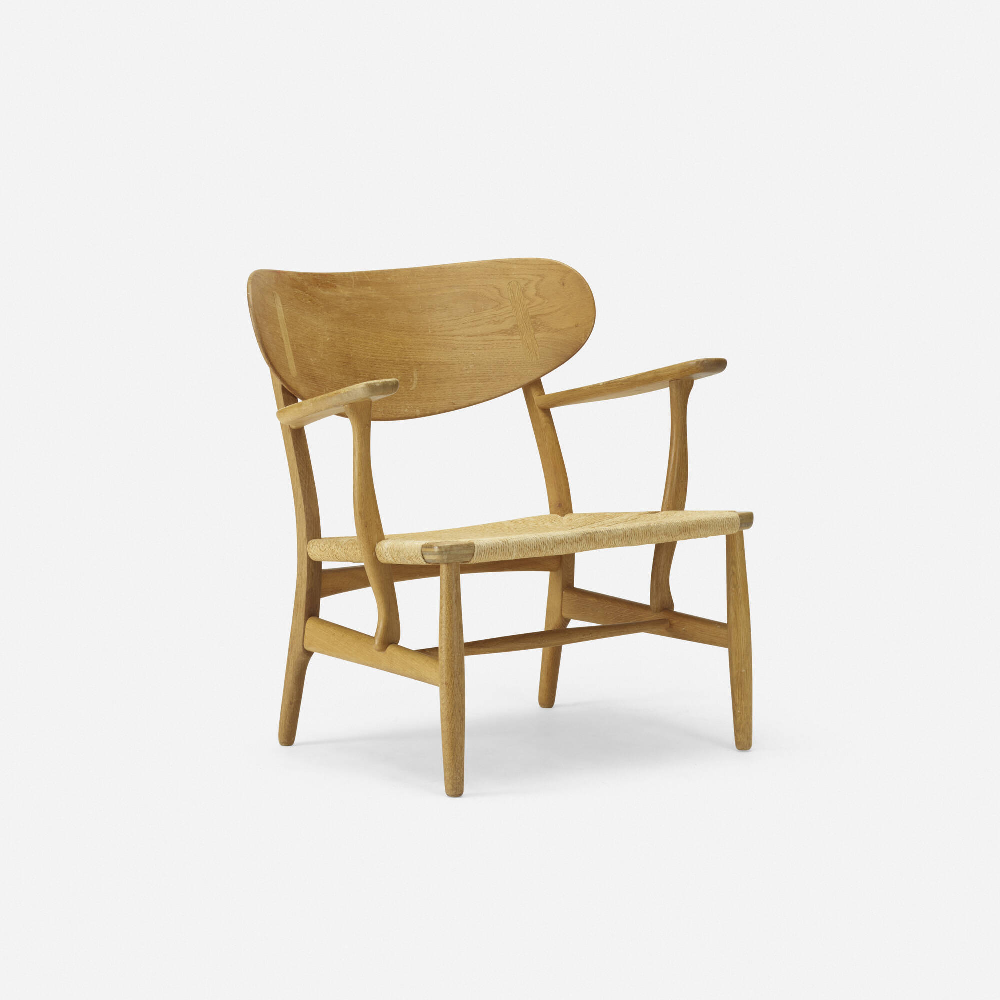 Danish Cabinetmaker Oak and Paper Cord Chair, Denmark 1940s