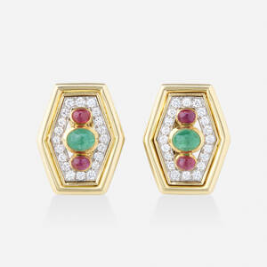 106: CARTIER, Gold and diamond earrings < Fall Jewelry, 20 October 